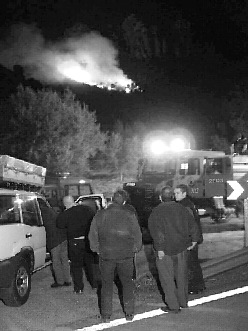 Vista del incendio desde la base del Garbi (Levante-EMV)